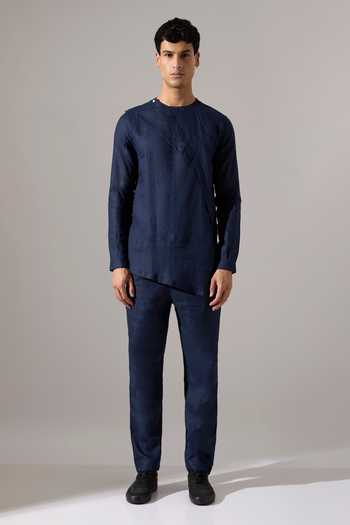 Son Of A Noble Snob Leo Linen Kurta Set 