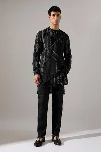 Son Of A Noble Snob Caivs Riplee Linen Kurta & Pant Set 