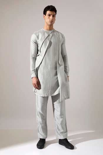 Son Of A Noble Snob Dorian Raw Silk Kurta Set 