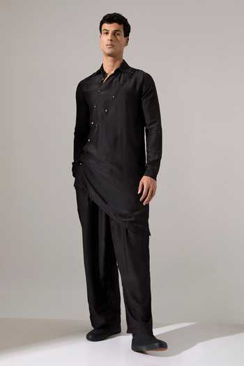 Son Of A Noble Snob Theon Asymmetric Kurta Set 