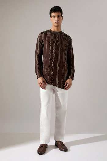 Son Of A Noble Snob Corey Dot & Shibori Kurta Set 
