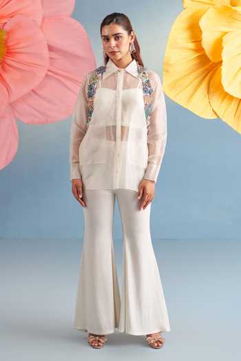Parul And Preyanka Olivia Shirt & Embroidered Bolero Set 