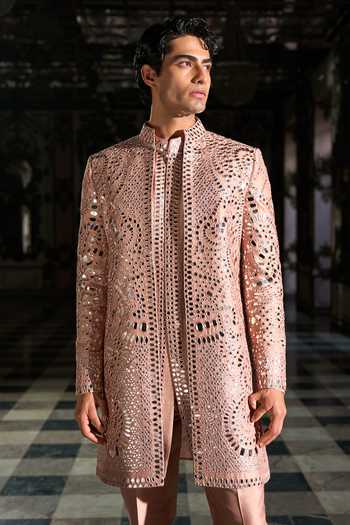 Seema Gujral Mirror Work Sherwani Set 