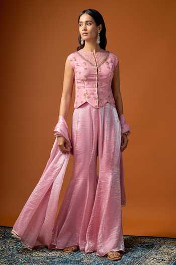 RAYASHA KHAN Safaa Embroidered Corset Sharara Set 