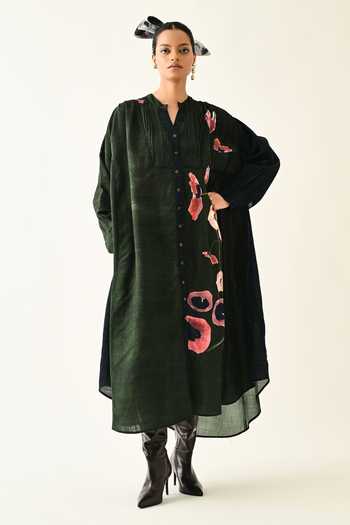 OFRIDA Mossfield Thristle Midi Dress 