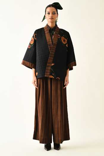 OFRIDA Earth Boota Quilted Cotton Jacket Pant Set 
