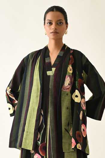 OFRIDA Moss Striped Jacket 