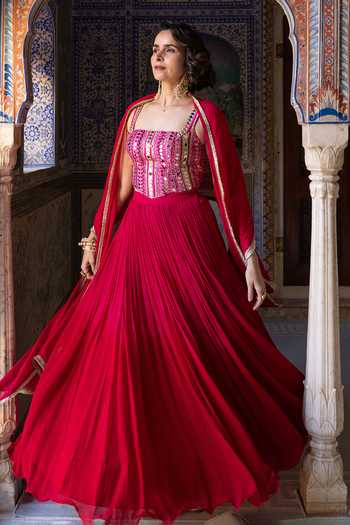 Sajeda A Lehry Hand Embroidered Blouse Lehenga Set 