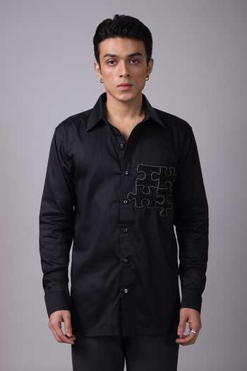 Label Shristi Chetani Puzzle Embellished Shirt 