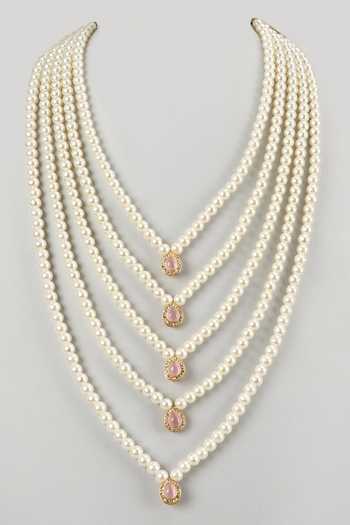 SALIL BHATIA Stone Pearl Handmade Mala 