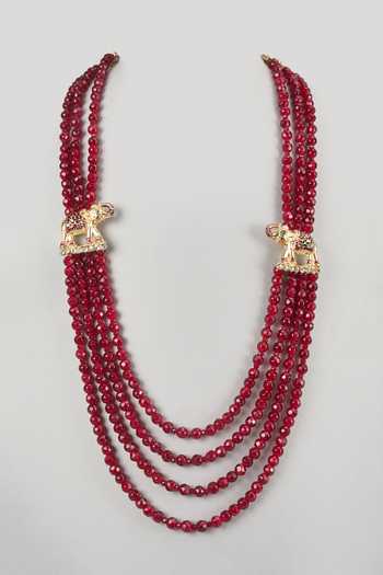 SALIL BHATIA Semi-Precious Stone & Pearl Layered Mala 