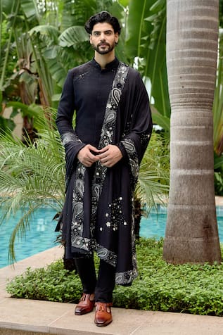 Sahil Kochhar Nakul Sherwani Set With  Dupatta 