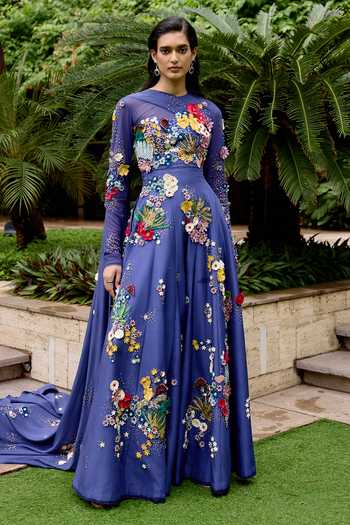 Sahil Kochhar Bhuvi Applique Work Top & Pant Set 