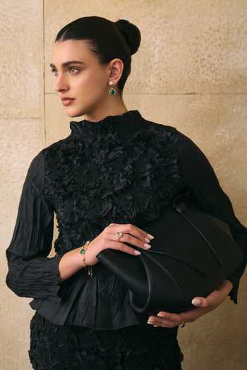 Pleats By Aruni Jerome Crinkled Crepe Top 