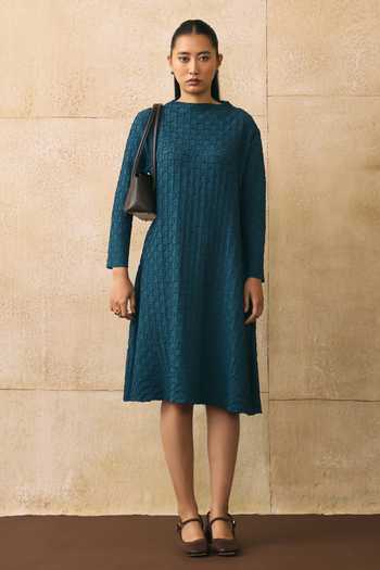 Pleats By Aruni Cors Flower Crushed Textured Dress 