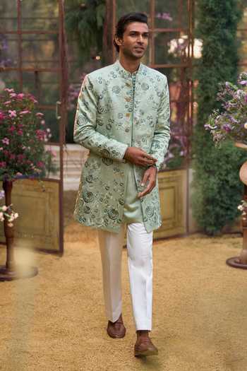 Seema Gujral Tonal Embroidered Sherwani Set