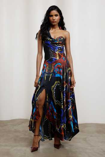 Advait Saeri Draped Neck Dress 