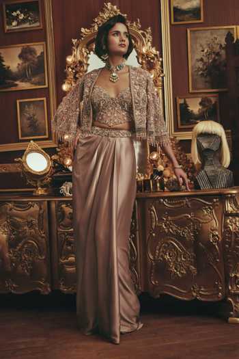 Roqa Dorothy Embroidered Jacket & Skirt Set 