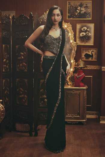 Roqa Nina Pre-Draped Saree & Blouse Set 