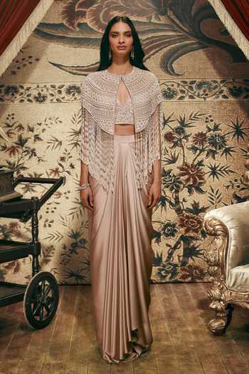 Roqa Lucinda Tassel Cape & Skirt Set 