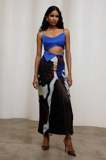 Advait Kiyo Sleeveless Crop Top & Skirt Set 