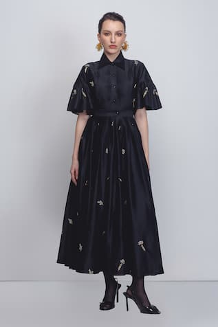 Leh Studios Fons Floral Embroidered Dress 