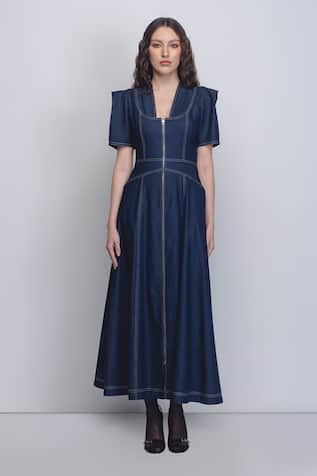 Leh Studios Denim Panelled Dress 