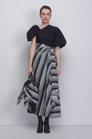 Leh Studios Anja Stripe Print Dress 