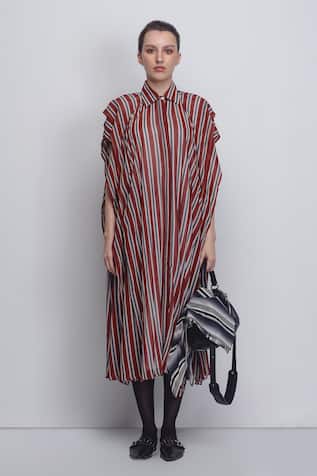Leh Studios Tako Stripe Pattern Dress 