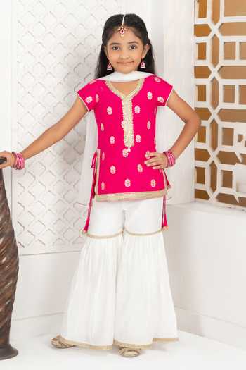 Free Sparrow Embellished Kurta Sharara Set 