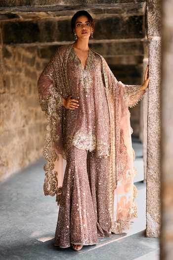 JAYANTI REDDY Stella Sequin Kurta & Sharara Set 