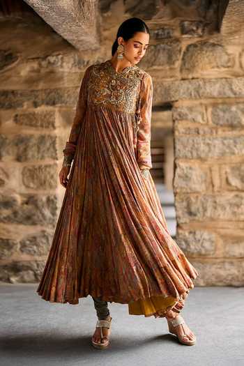 JAYANTI REDDY Phalgun Zardosi Chiffon Anarkali & Churidar Set 