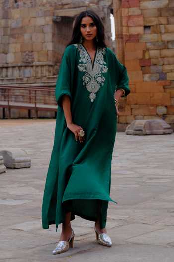 JAYANTI REDDY Zardosi Silk Kaftan 