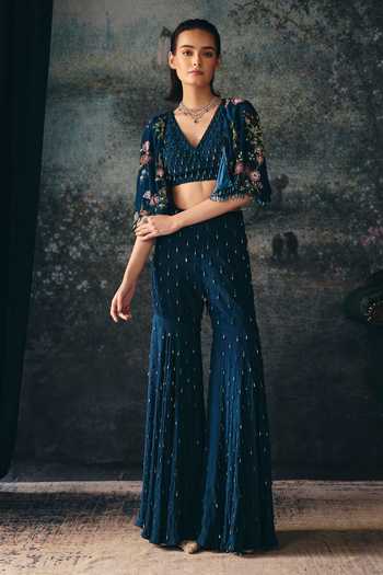 Mani Bhatia Elysia Printed Cape Gharara Set 