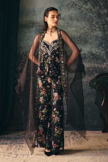 Mani Bhatia Sienna Floral Print Top Palazzo Set 