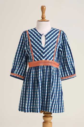 MINIME ORGANICS Lace Print Cotton Dress 