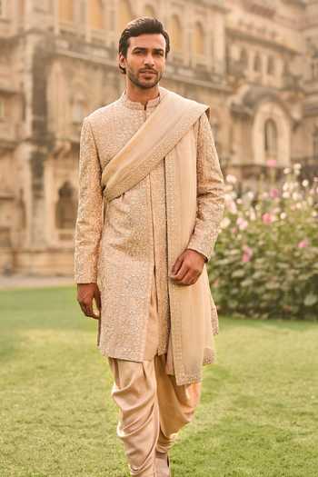 Seema Gujral Zari Embroidered Sherwani Set