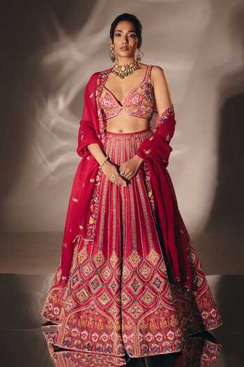 Disha Muchhala Zardozi Embroidered Bridal Lehenga Set 