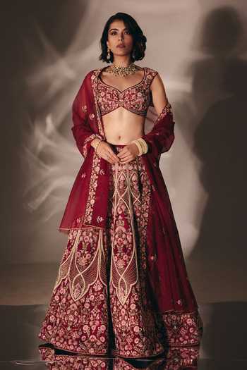 Disha Muchhala Zardozi Embroidered Bridal Lehenga Set 