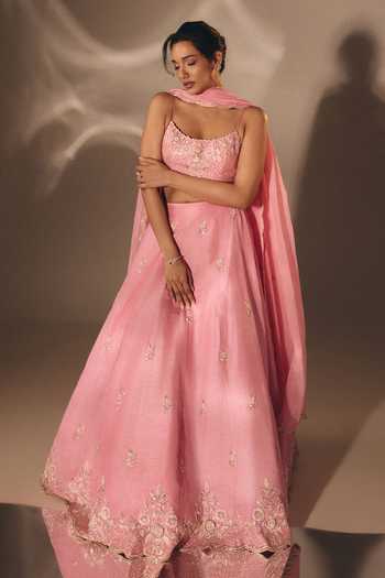 Disha Muchhala Cutdana Embroidered Lehenga Set 