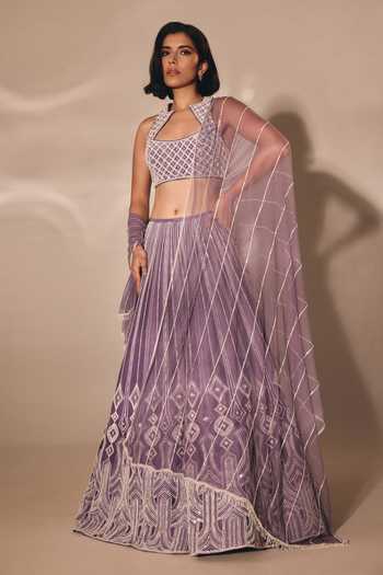Disha Muchhala Cutdana Embroidered Lehenga Set 