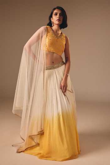 Disha Muchhala Zardozi Work Ombre Lehenga Set 