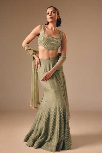 Disha Muchhala Cutdana Embroidered Lehenga Set 