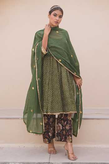 Gulabo Jaipur Ira Printed Anarkali Pant Set 