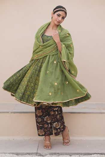 Gulabo Jaipur Ira Printed Anarkali Set 