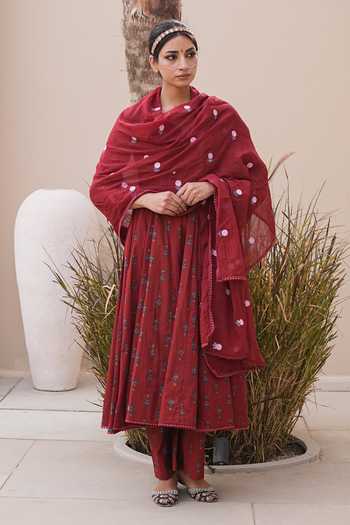 Gulabo Jaipur Arwa Floral Print Anarkali Set 