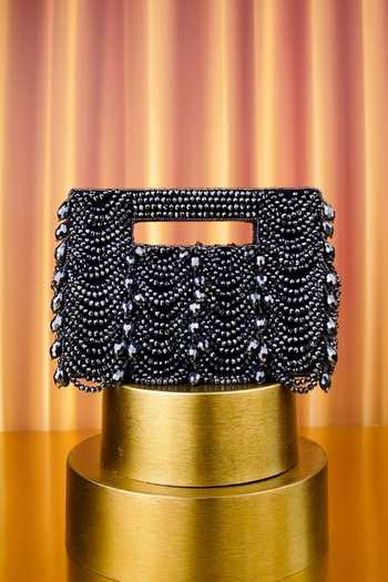 House Of Kosha Amyra Suede Handcrafted Clutch 