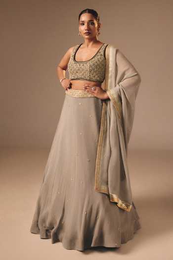 Disha Muchhala Zardozi Embroidered Lehenga Set 
