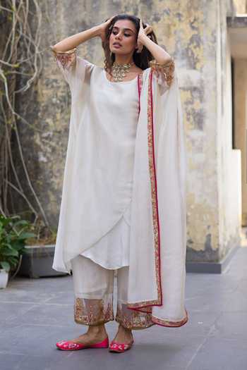 Sarang Kaur Sajili Layered Kurta Pant Set 