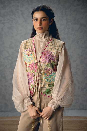 Paulmi And Harsh Lea Fleur Printed Vest 